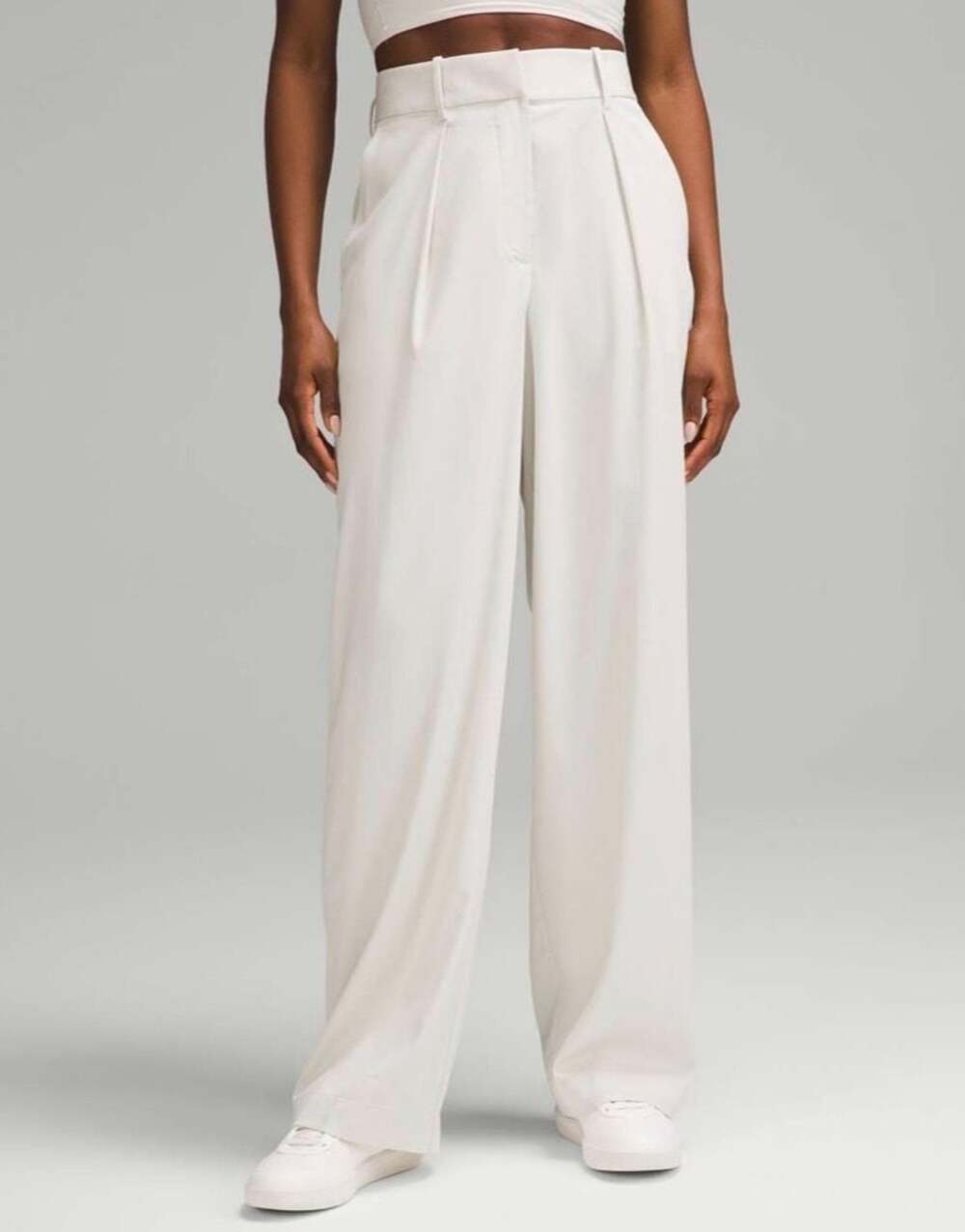 Lululemon Pleat-Front High-Rise Trouser Regular Bone Size 12 NWT